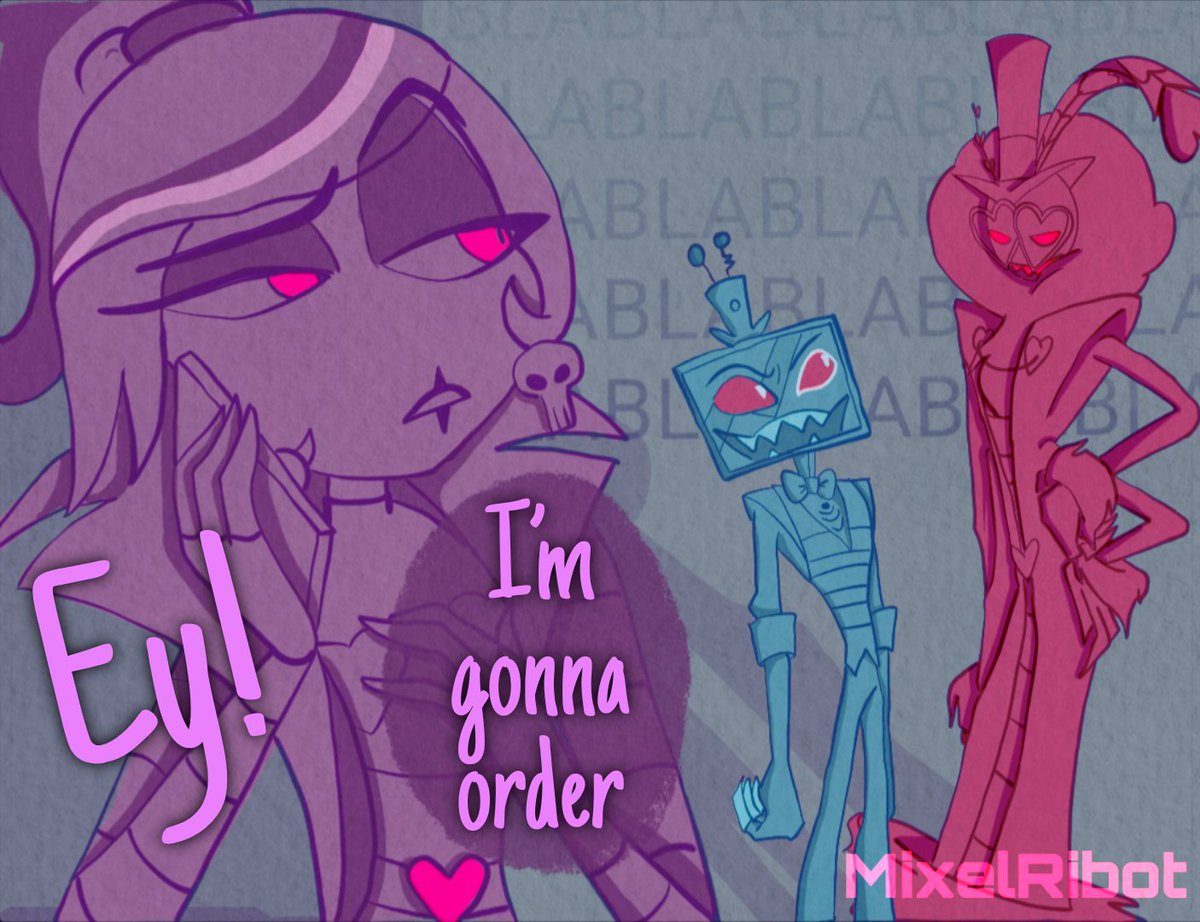 MixelRibot's tweet photo. Something about the Vees is just how everyday their lives are.

#thevees #Vox #valentino #velvette #hazbinhotel https://t.co/6TPyTwHorB