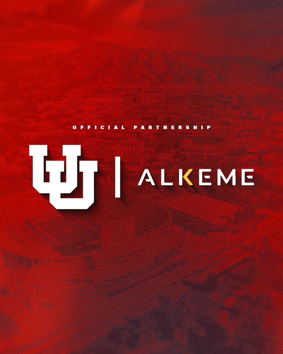 utahathletics's tweet photo. We are proud to announce our official partnership with ALKEME Insurance‼️

The new sponsorship will see the ALKEME name featured on @Utah_Football helmet bumpers. 

🗞️ https://t.co/XKRB0HEExl

#GoUtes https://t.co/0YX0gldMRh