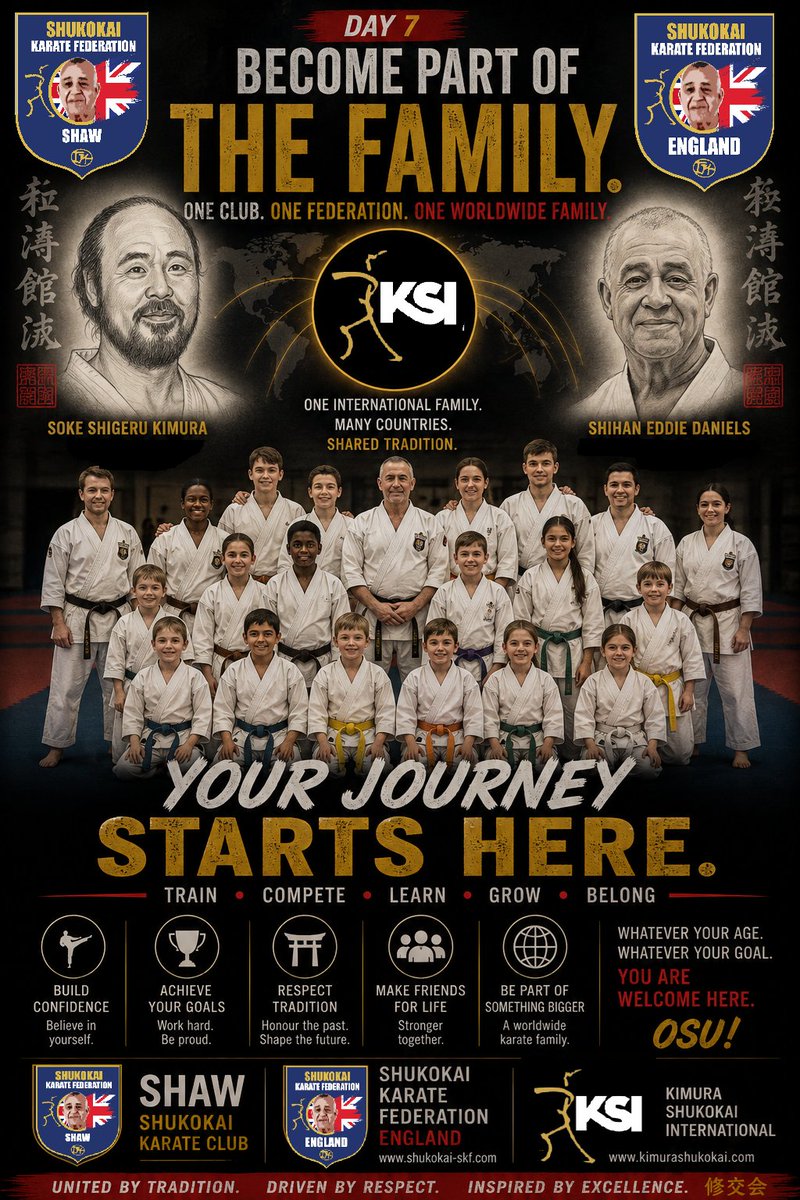 SKFShawKarate's tweet photo. At Shaw Shukokai Karate Club, you are joining one worldwide karate family rooted in respect, tradition, and excellence.
​YOUR JOURNEY STARTS HERE.
​Whatever your age. Whatever your goal. YOU ARE WELCOME HERE.
​🔗 https://t.co/EWykY02uor
🔗 https://t.co/4oYZyXKOhX
​#karate #kimura https://t.co/j6ha7mtX6N