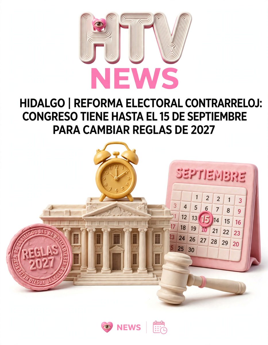HuichapanTV's tweet photo. 🗳️⚖️ HIDALGO TIENE 15 DÍAS PARA DEFINIR LAS REGLAS DE 2027. La reforma electoral plantea que 42 municipios sean encabezados por candidatas mujeres Paridad sí, pero con reglas claras y ciudadanía informada.

Leer más: https://t.co/ixVx6dZ40h 

#Elecciones2027 #HTVNews https://t.co/8RqbCr0IPT