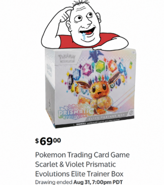 XswampyTV's tweet photo. Walmart's bright Idea: Lets do a draw to combat bots and scalpers. 

Walmart 5 seconds later: 5 per person... https://t.co/f8sl6wD5LM