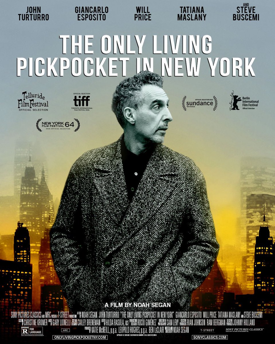 DiscussingFilm's tweet photo. First poster for ‘THE ONLY LIVING PICKPOCKET IN NEW YORK’, starring John Turturro and Giancarlo Esposito.

The film follows an old criminal trying to figure out how to pickpocket in a modern cash-less world.

In theaters on October 30. https://t.co/ZQl4itC8JA