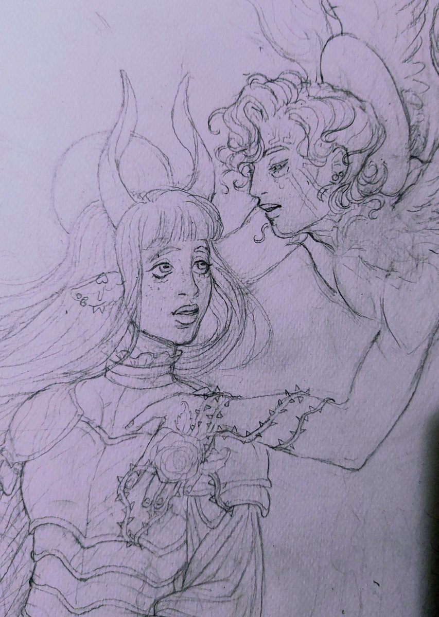 bunnuchu's tweet photo. Whatever man, i just know its gonna bite me in the ass when i start inking this 😭😭😭

A lil wicanny wip https://t.co/CsFIOxoWaO
