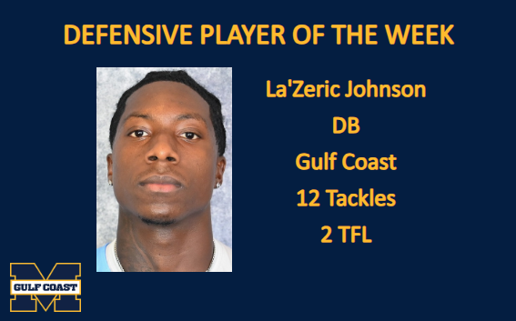 juco_zone's tweet photo. ๐JZ's MACCC Defensive Player of the Week: Wk 1
๐ถLa'Zeric Johnson
@MGCCC_FOOTBALL
@MGCCCBulldogs
#HailPerk https://t.co/pxTYzYW0cV