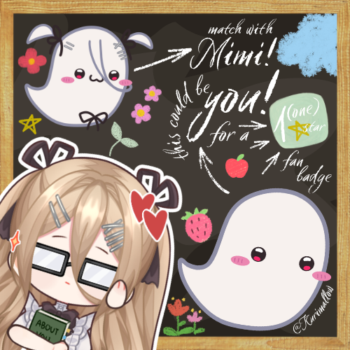 mimihaunts's tweet photo. Can you guys believe it's the first day of September already??? Time really flies when you're jobless and don't go outside huh...

Anyway, for this month, if you get a fan badge reward I will turn you into a little lost soul! It's about time you guys have a physical appearance so that you guys get to haunt other IRIAM dwellers on my behalf! hehe :3

Let's aim to be in the top 10 most fan badge this month! I'll try my best to stream as much as possible too this month~~