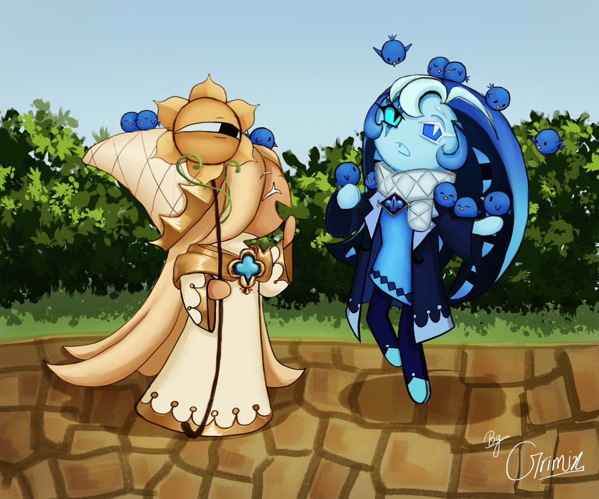 GrimixThe's tweet photo. I've been practicing cookie run artstyle and these were my firsts! I think they okay?? I'm really happy with how little fount turned out tho.
What do you guys think?
#crk #shadowvanilla #puremilk #fountofknowledge https://t.co/konB6qmdqF