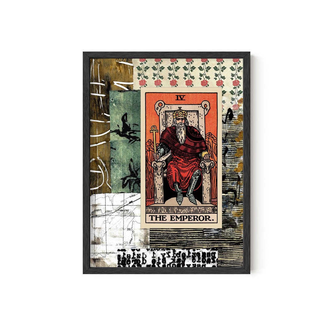 SerenitySpaGift's tweet photo. The Emperor Tarot Card Collage Print: Paper Alchemy - Handmade by DesignBohemian https://t.co/ZGkW47nhI7 #TarotArt #HomeDecor #ArtPrints #HandmadeArt #EtsyFinds https://t.co/ISRchMz5Q9
