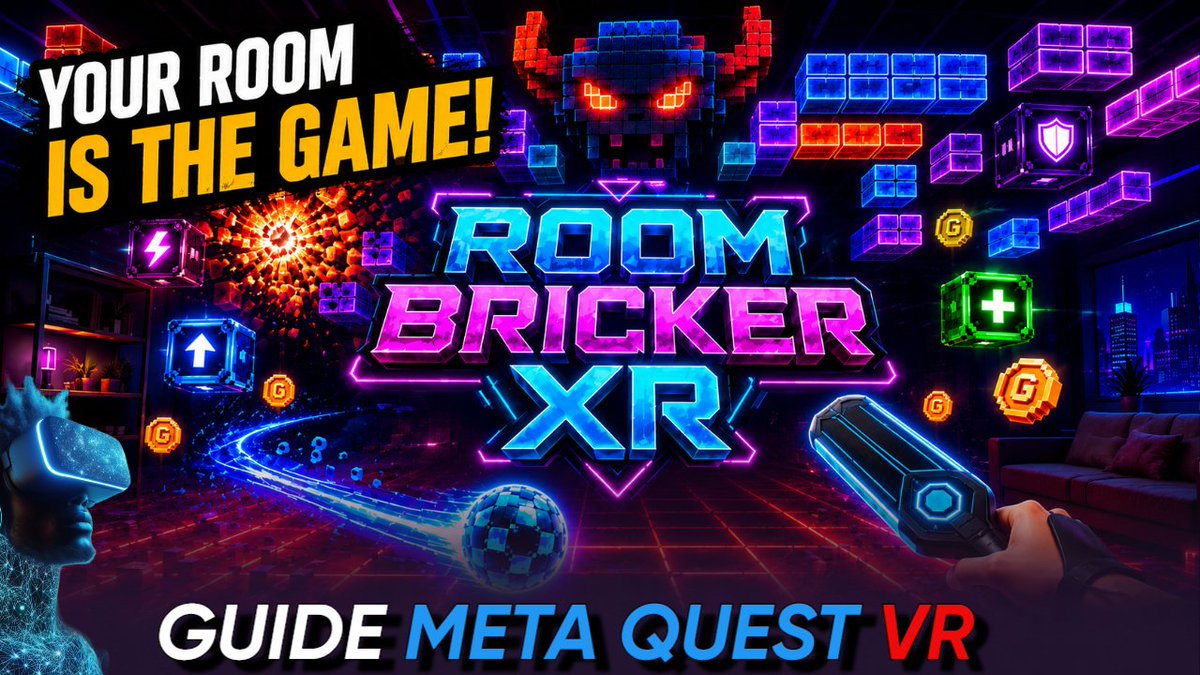 GUIDEMETAQUEST's tweet photo. Win 4 keys for ROOM BRICKER XR  Meta Quest
VIDEO: https://t.co/CxUtQ4hAXy
GIVEAWAY: https://t.co/5mWo8MRFer
Results September, 27 
#vr #mr #metaquest #quest2 #quest3 #free #giveaway #review #RoomBrickerXR #MixedReality #Arkanoid #BrickBreaker  #Voxel #IndieVR  #GuideMetaQuestVR https://t.co/K31tDdAGkH