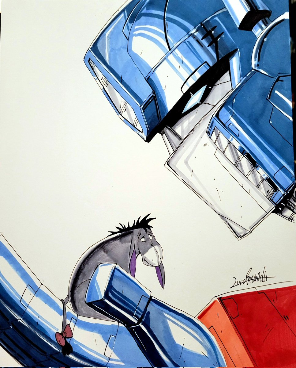 LivioRamondelli's tweet photo. Was reminded of this commission I did years ago. Two amazing characters voiced by the great Peter Cullen. ❤️ https://t.co/6HwQlzOuSs