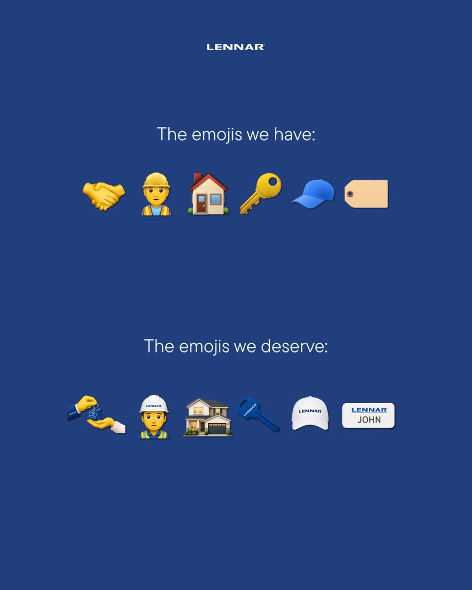 LennarSoCal's tweet photo. Because sometimes “🙂” just doesn’t say enough. Consider this our official request for more emojis! https://t.co/VgutI1pygO