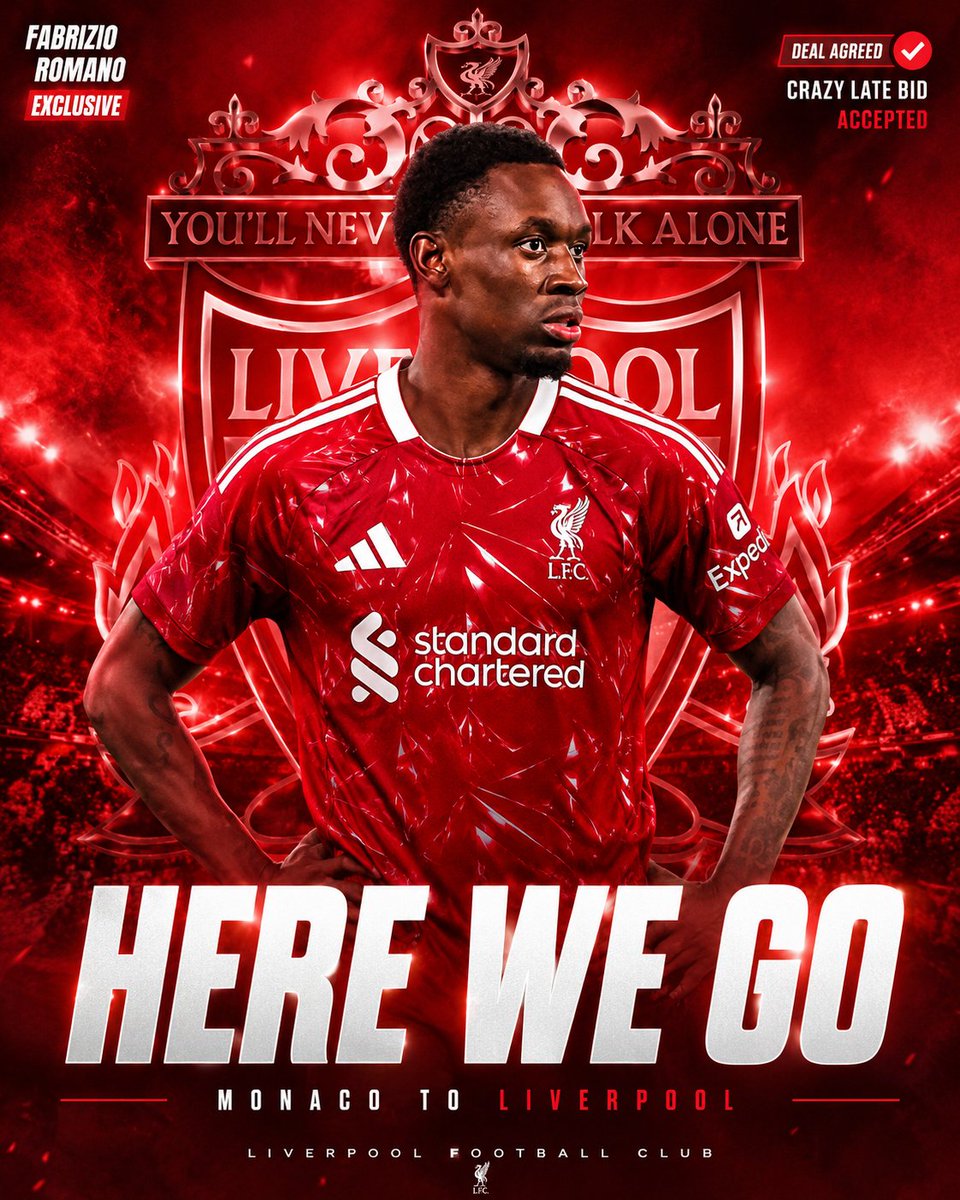 FabrizioBarcola's tweet photo. 🚨🔴 Exclusive: Camara to Liverpool!

Folarin Balogun has failed his medical with Everton. The deal has collapsed despite Monaco and Everton reaching a full agreement.

This has forced Monaco to sell Camara, and Liverpool have swept in with a crazy last-minute bid to get the deal done.

Liverpool have hijacked the move. 🔴

Here we go! 🤝🚨

#LFC