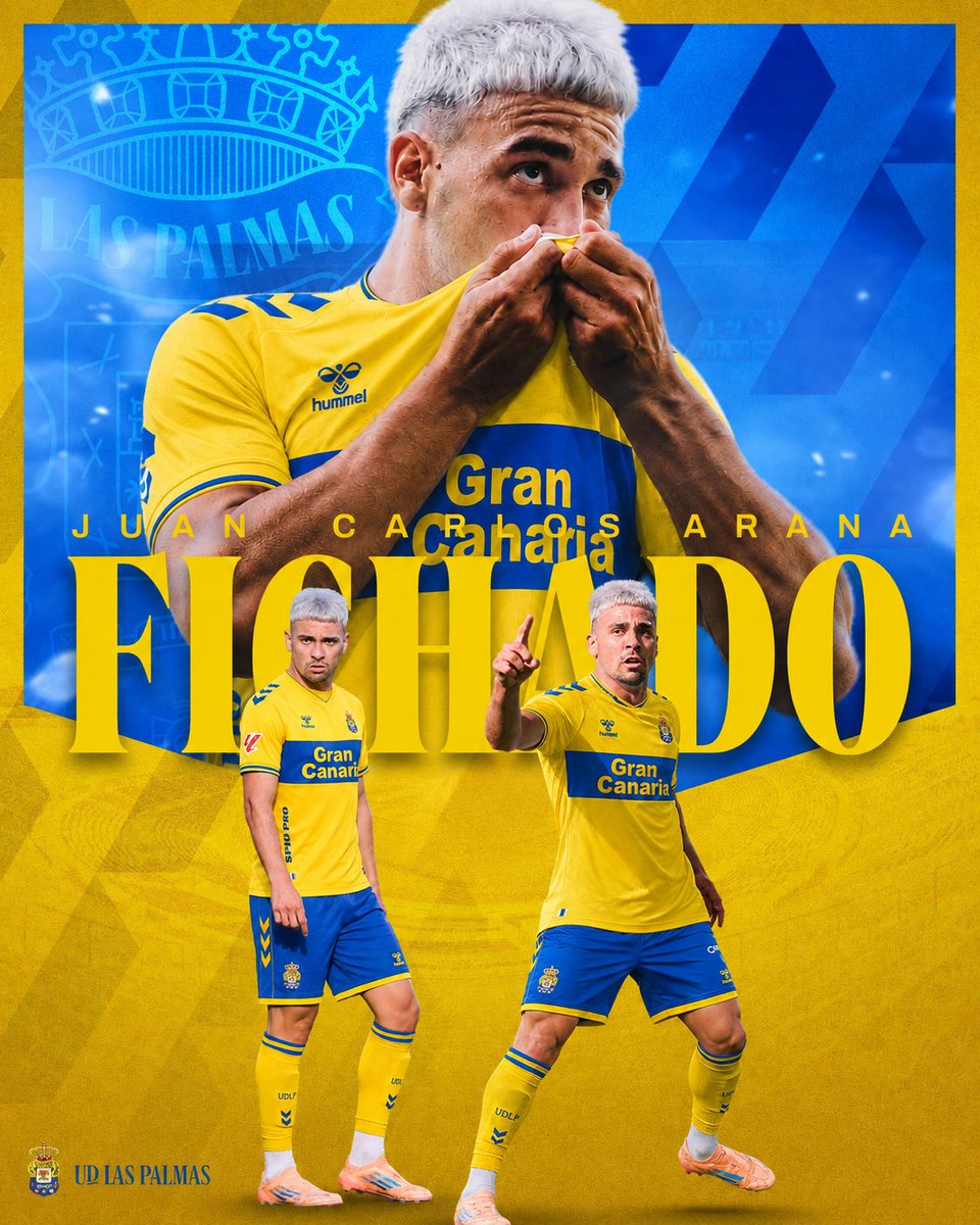 Pablo_Futbol7's tweet photo. 🆕¡Juan Carlos Arana, nuevo jugador de la UD Las
  Palmas!

🔸 https://t.co/JDfvEp6kjk

  ¡Bienvenido a tu casa! 💛💙

 #SienteLaUnión #LaUniónHaceLasPalmas https://t.co/izWFiFsefE