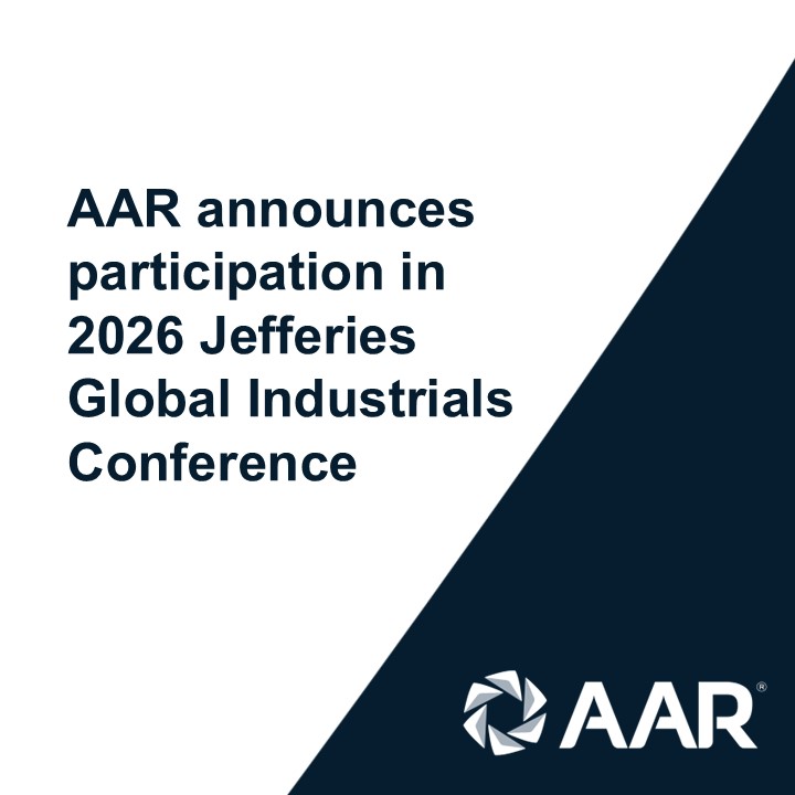 AARCORP's tweet photo. AAR will participate in the 2026 Jeffries Global Industrials Conference on September 9, 2026.
 
Read more here: https://t.co/NJ21Dbsyck
 
#DoingItRightNonstop #Investors https://t.co/OBDVwHhxHm