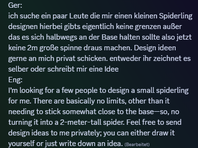 iRac_Spike's tweet photo. Wen jemand lust hast einen Spiderling zu Designen würde ich mich freuen wenn ihr mir schreibt auf den beiden Bildern sieht man einmal die base und ein paar beispiele https://t.co/anU0ERNi3J