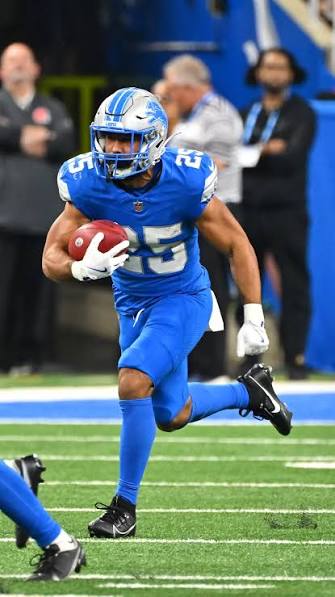 NFL_Stats's tweet photo. Preseason Standout: #Lions RB Jacob Saylors

Career Highlights

• Age: 26
• College: East Tennessee State
• Undrafted in 2023
• 2023: Bengals/Falcons practice squad
• 2024: UFL rushing yards leader, All-UFL team
• 2025: All-UFL team, 897 return yards with Lions

2026 Preseason Stats

• 23 carries
• 132 rushing yards
• 5.7 yards per carry
• 2 receptions
• 12 receiving yards