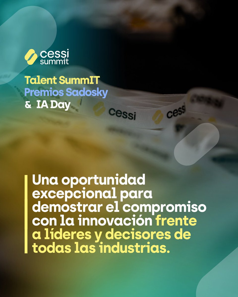 CessiArgenTIna's tweet photo. 🚀 Sé sponsor del evento que reunirá a toda la industria tecnológica argentina
IA Day + Talent Summit + Premios Sadosky, en una sola jornada ✨
Todavía estás a tiempo de ser parte 👉 comercial@cessi.org.ar
#CESSI #IADay #Sponsors https://t.co/CvDek8tjJs