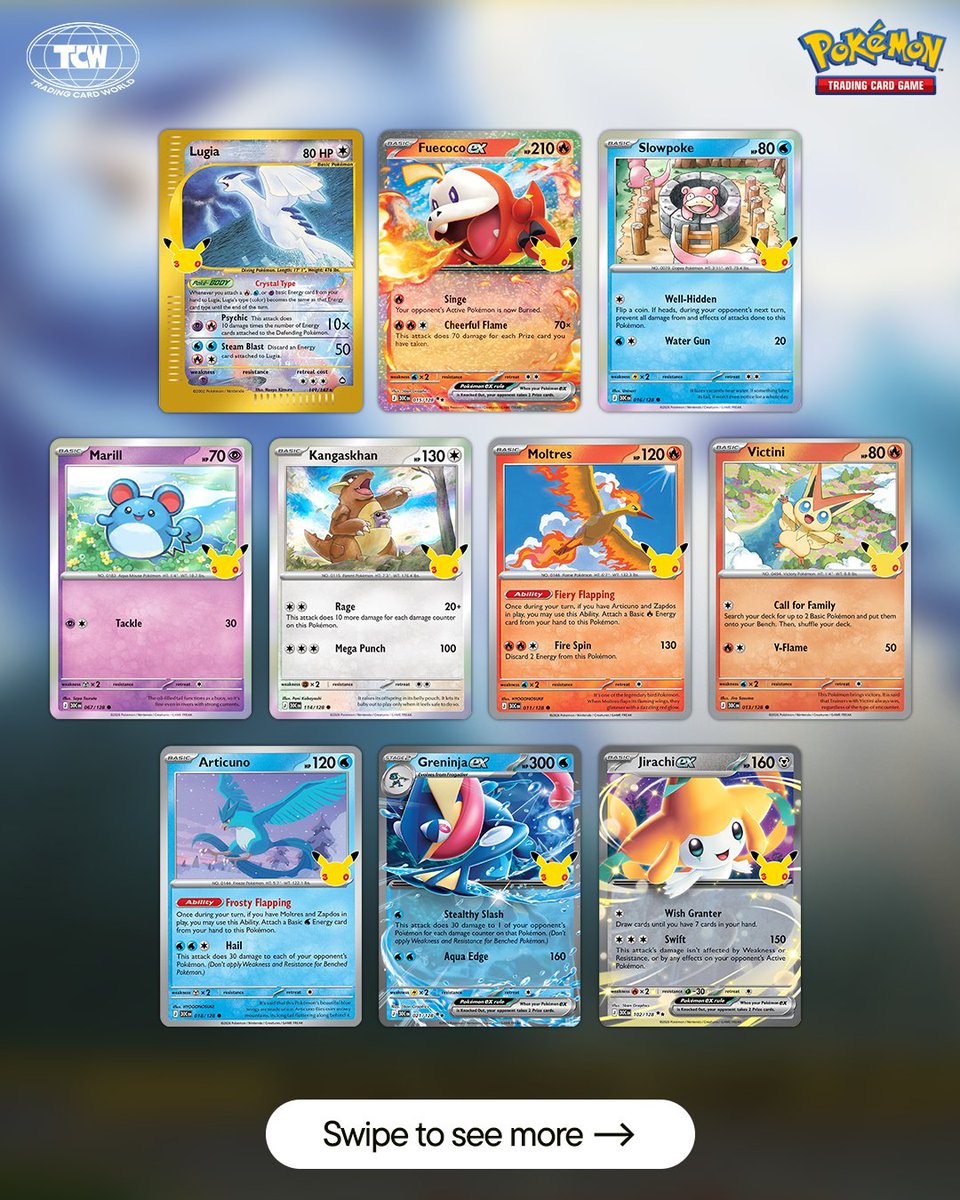 TradingCardWRLD's tweet photo. 30th Celebration reveals just keep coming 👀

Which one's your favorite so far 👇 https://t.co/pw9uwWXYKt