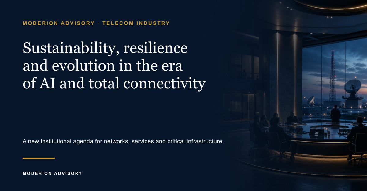 ModerionAdvisor's tweet photo. Connectivity is becoming an institutional operating system.

Satellite, NTN, terrestrial networks, edge, cloud and AI are converging around resilient connectivity.

Read our perspective:
https://t.co/k96TZkJMuR https://t.co/LeynpoQ5Ev