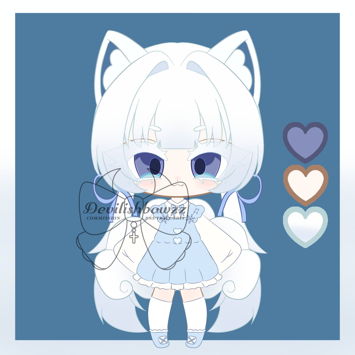 deviorii's tweet photo. Hai!! Would anyone be interested in a chibi like this? it would cost 8$! if you are, add my discord! its devilishbowzz! https://t.co/bRQd3lHbhV
