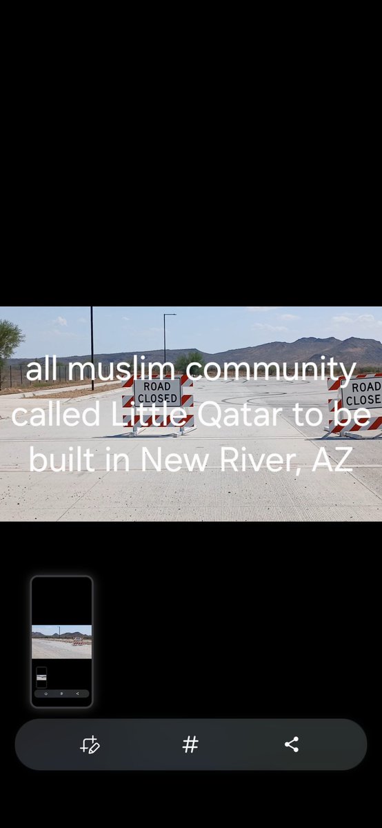 DavidB92801's tweet photo. New River, AZ is the future home to a all Muslim development called Qatar city. It’s a huge complex, it’s expanding fast, and none of it appears to be owned by Americans. It's across the street from the Chip factory being built. https://t.co/2yocLGHgU2