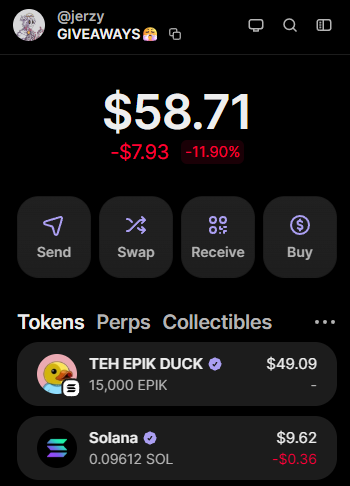 JerzyNFT's tweet photo. I just claimed some solana:3BgwJ8b7b9hHX4sgfZ2KJhv9496CoVfsMK2YePevsBRw for FREE, thank you @rektmando @educkcoin 

Giving this to someone in my stream right now, just like and rt + join the Kick live https://t.co/faLWkGvQdw https://t.co/0AuzenAj5x