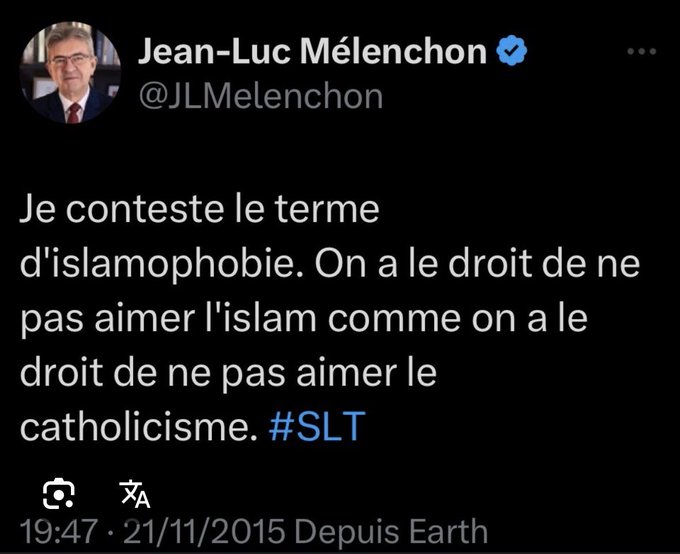 LaHyene84_V2's tweet photo. OK🤡
L'ARCOM?
On sait que les gauchistes sont intellectuellement très limités mais c'est une simple analogie, faut arrêter votre délire parano...

1 - La soi disant "islamophobie" n'existe pas.
C'est une pure invention d'intégristes islamiste, un outil de manipulation et instrumentalisation.

 Le terme "islamophobie" est calqué sur celui de "xénophobie" et a pour but de faire de l’islam un objet intouchable sous peine d’être accusé de racisme en entretenant une confusion délibérée entre la religion et les croyants.

Or une religion n’est pas une race, origine, personne, couleur de peau, ethnie, peuple etc pas + que ne l’est l’islam.

Jusqu’à preuve du contraire, n'en déplaise aux islamo gauchiste soumis, on a le droit en France, pays démocratique, de juger, critiquer etc et de ne pas aimer l'islam au même titre que les autres religions.
On a le droit de ne pas aimer l'islam et dire que c'est de la merde.

2 - Si la soit disant "islamophobie" atteint un niveau record, faudrait peut être se remettre en question et se poser qu'une seule question: pourquoi.

Les gens ne sont pas aveugles, ils voient très bien ce qu'ils se passent autour d'eux dans leur environnement au quotidien.

3 - Etre "islamophobe", aujourd'hui est un devoir moral.

Et ça c'est cadeau:
