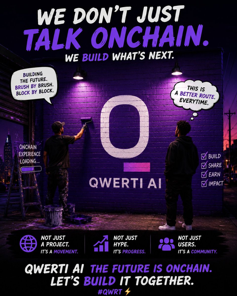 EzinneCynt14669's tweet photo. QWERTI isn’t just another project to watch. It’s something to BUILD with.
From ideas → onchain experience → real progress.
The future belongs to the people who don’t just talk about what’s next — they help create it.
Let’s build together.
QWERTI AI | #QWRT https://t.co/wtPGFmT6gP