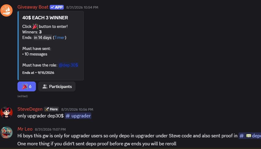 stevedegen12's tweet photo. 🎉 $120 GIVEAWAY 📷We’re dropping $120 to 3 winners — $40 each!

Giveaway on @Upgradercom 

End in 14 Days 

Discord server link 👇
https://t.co/DKvLfynmLA https://t.co/YjWHPRlrTP