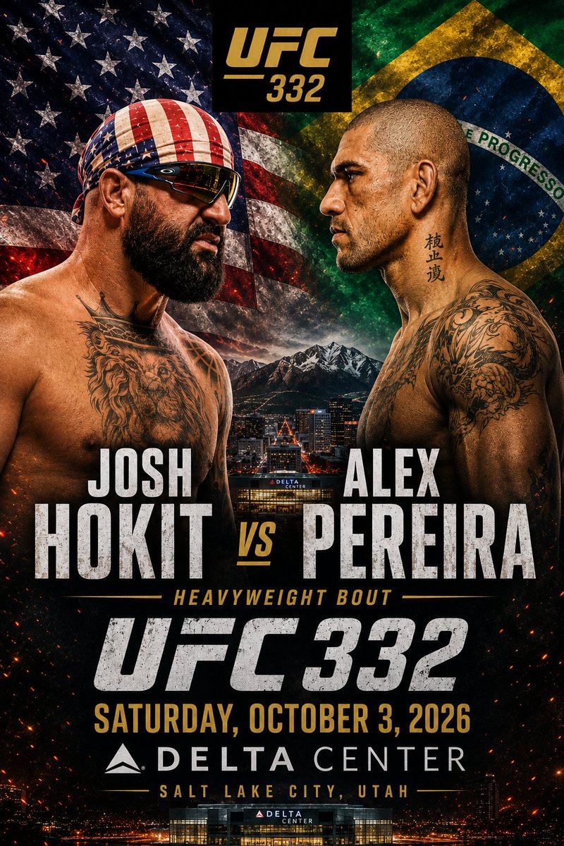 ClippedMMA's tweet photo. 🚨BREAKING: The new UFC 332 main event will be Josh Hokit vs Alex Pereira 

This is after Valentina Shevchenko pulled OUT of her fight against Natalia Silva due to injury 😬 https://t.co/FIAY7cDMnS