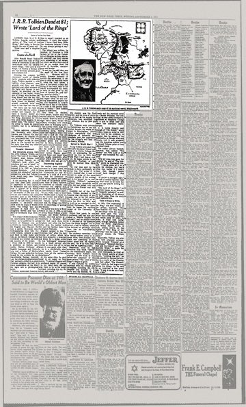 TolkienWorldG's tweet photo. 53 years ago today, J.R.R. Tolkien sadly passed away.

On 2 September 1973, the world said farewell to the Professor whose life was shaped by devotion to language, literature, history and storytelling.

More than half a century later, millions still read and treasure his work. Today we remember Professor Tolkien with gratitude and celebrate the extraordinary legacy he entrusted to the world.

Rest in peace, Professor Tolkien.
3 January 1892 – 2 September 1973