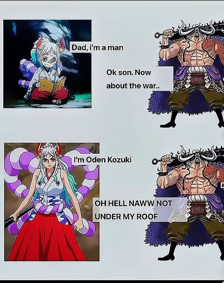 Tipsall001's tweet photo. Kaido rlly said "trans rights but f**k that Oden guy" https://t.co/6PFPLmjfoc
