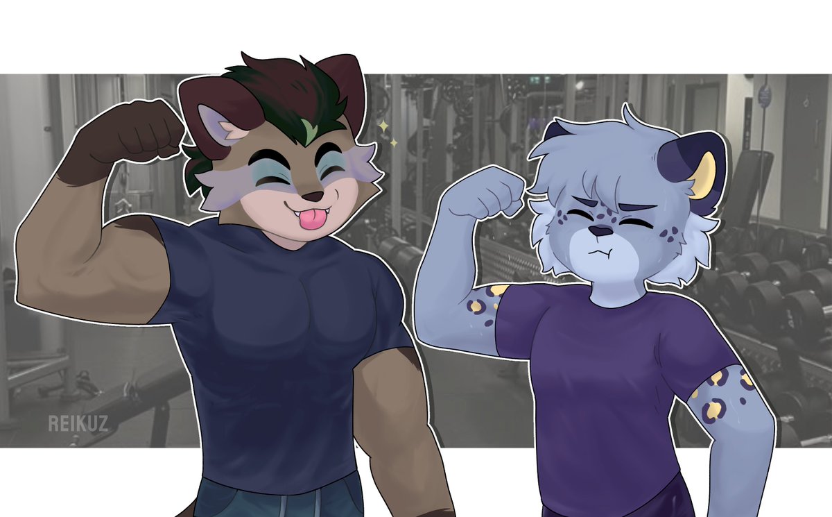 Reikuz_'s tweet photo. Hunter took Leo to the gym! 💪

#PromisestoKeep #promisestokeepvn #ptk https://t.co/C9ArTx2Zlj