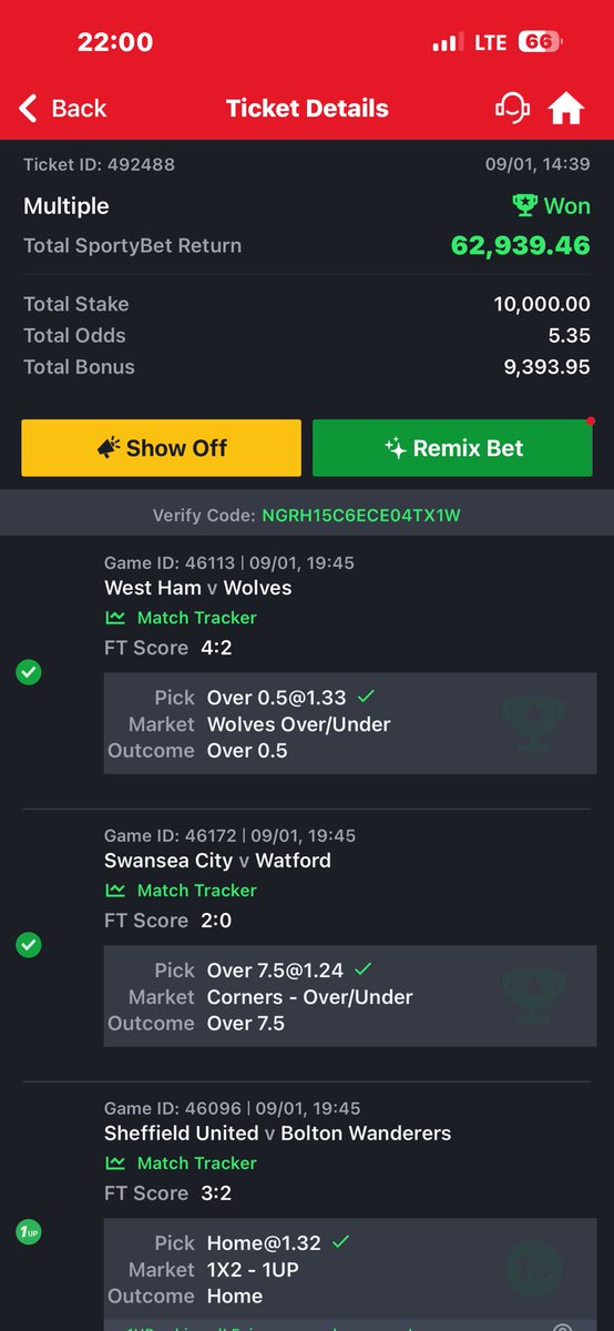 Boochi_dgreat's tweet photo. 5 odds rollover day one boom✅

Awaiting day two✍️ https://t.co/10gpbvcEE4