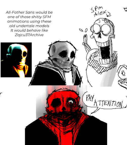 HogSweeped's tweet photo. since i'm talking about all-father variants, might as well show this one too.

Hypothetical Undertale All-Father

[ papyrus sketch by @TargetSausage ] https://t.co/KssLKuuFPl