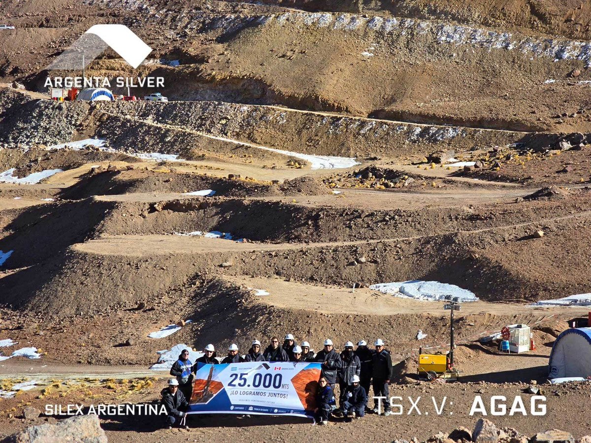 argentasilverag's tweet photo. 25,000 metres drilled at El Quevar with no lost-time injuries along the way. Congrats to the team on this milestone!

📈 TSXV: AGAG | OTCQX: AGAGF
#Argenta #ArgentaSilver #AGAGF #AGAG #silver #silvermine #PureSilver #SilverDiscoveries #SilverStocks https://t.co/5BDJ5RippU