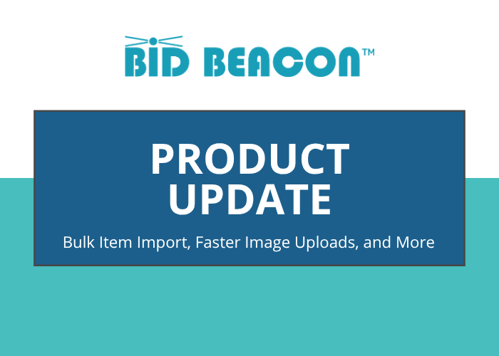 BidBeaconApp's tweet photo. Adding items to your auction shouldn't slow down your fundraiser before it even starts. 

Our latest update includes:

📥 Bulk item import 
🧭 Guided import steps 
🖼️ Quicker image uploads
🗑️ Bulk item delete

And more!

Read the full update: https://t.co/HUkFor3moq

#EventProfs https://t.co/pTuW52C9c7