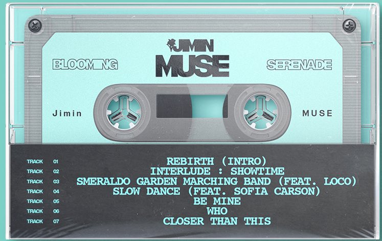 belezasingela's tweet photo. 지민 (Jimin) 'MUSE' Tracklist https://t.co/GVwQCejcd0