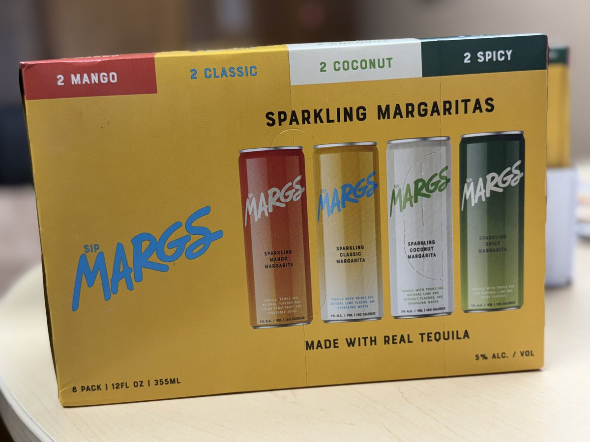 MagnoliaBevCo's tweet photo. Look for Sips Margs on store shelves very soon! Made with real fruit juice, tequila, low sugar, gluten free, and 5% ABV, these ready to drink sparkling margaritas show you why you should sip more and stir less!
#magbevco #sips #margs #readytodrink https://t.co/vQDhpEFU8r