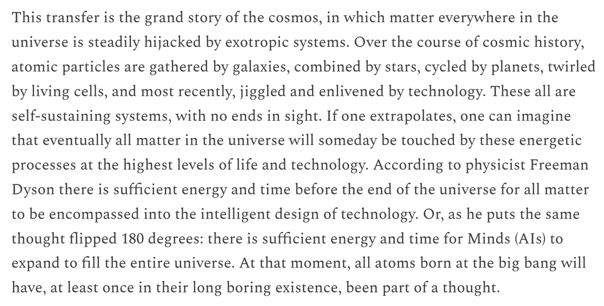 protoavatar's tweet photo. Loved this article from @kevin2kelly https://t.co/X0sDiIidVJ - made me come back to @DavidDeutschOxf explanation of the Omega Point concept in The Fabric of Reality https://t.co/JDST5KPZRj