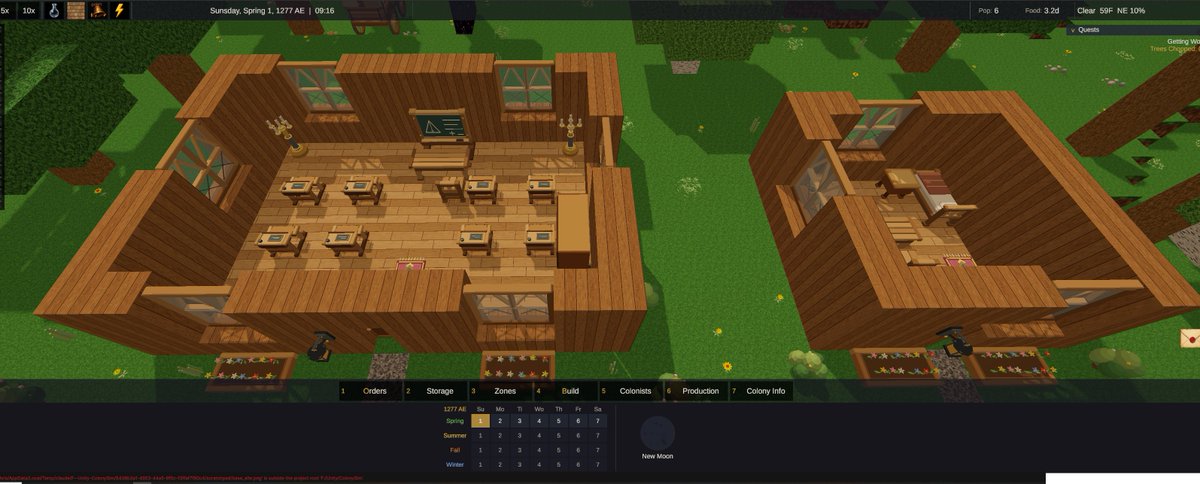 3DColonySim's tweet photo. I asked Fable 5.1 to build a village in the game I'm developing. It did a pretty good job. A few backwards furniture pieces and some strange placement of things but overall did a good job. https://t.co/euBRkpe8gy