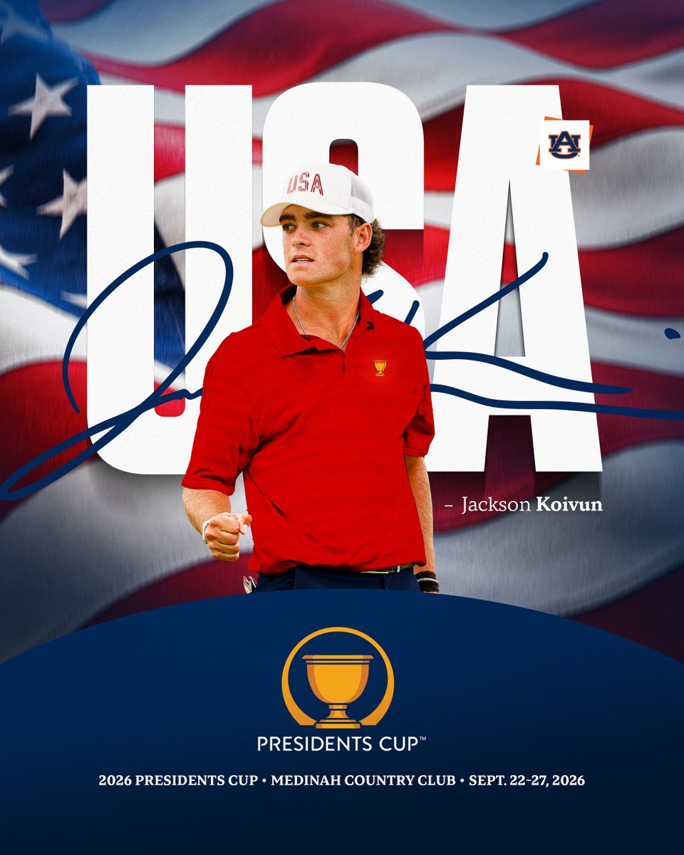 AuburnMGolf's tweet photo. Next stop: Team USA 🇺🇸

Adding more to his resume 📄 ... Congrats Jackson! 

🔗: https://t.co/FecDvDX7dJ

#WarEagle https://t.co/PU6vlLObzb