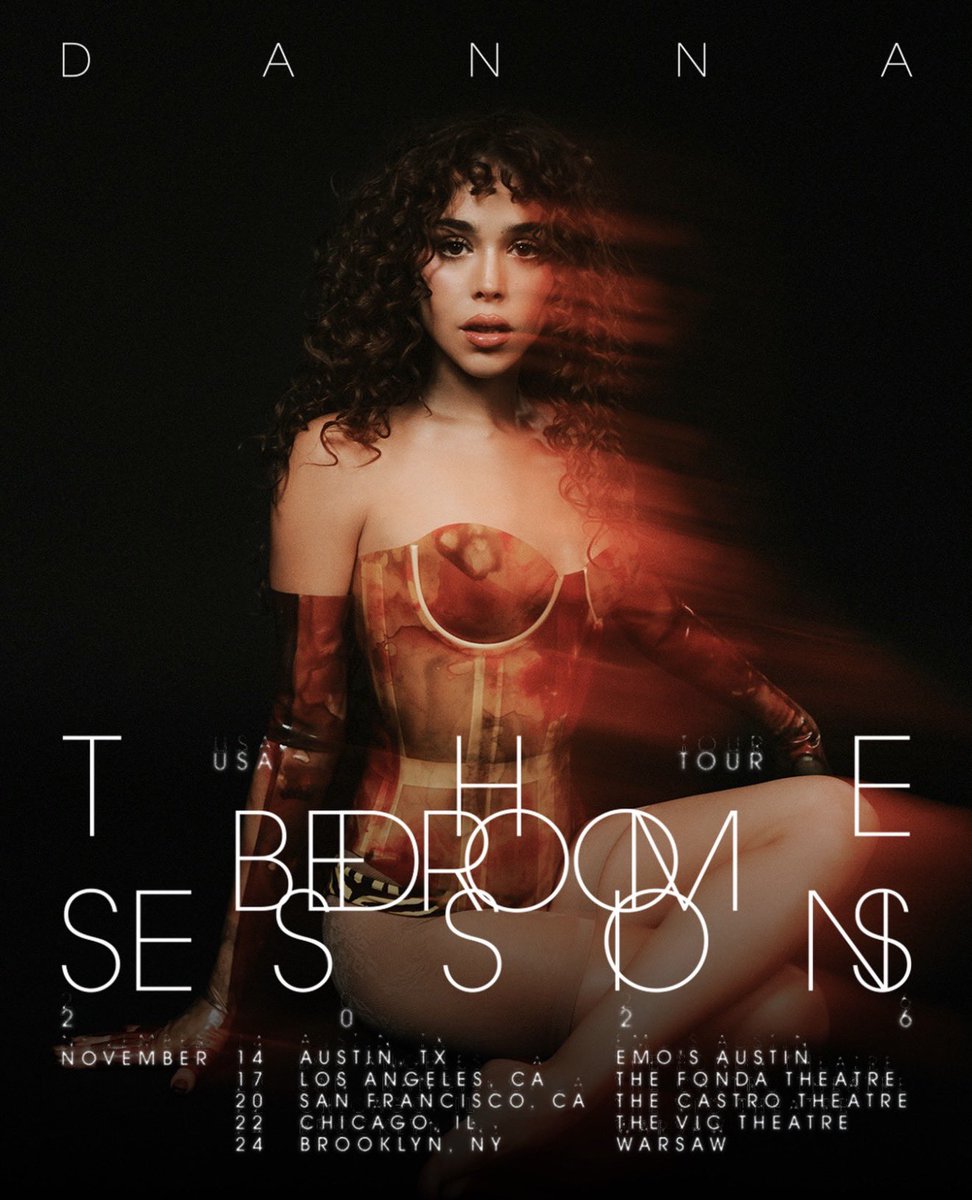 TheLatinRundown's tweet photo. 🇲🇽 | DANNA gets ready to take on the U.S. with “The Bedroom Sessions” tour.

The five-city run comes following the release of her new EP WET DREAMS, featuring collaborations with Belinda and El Malilla, and a sold-out show at Los Angeles’ Roxy Theatre earlier this summer. https://t.co/OCZQ4AGuSS