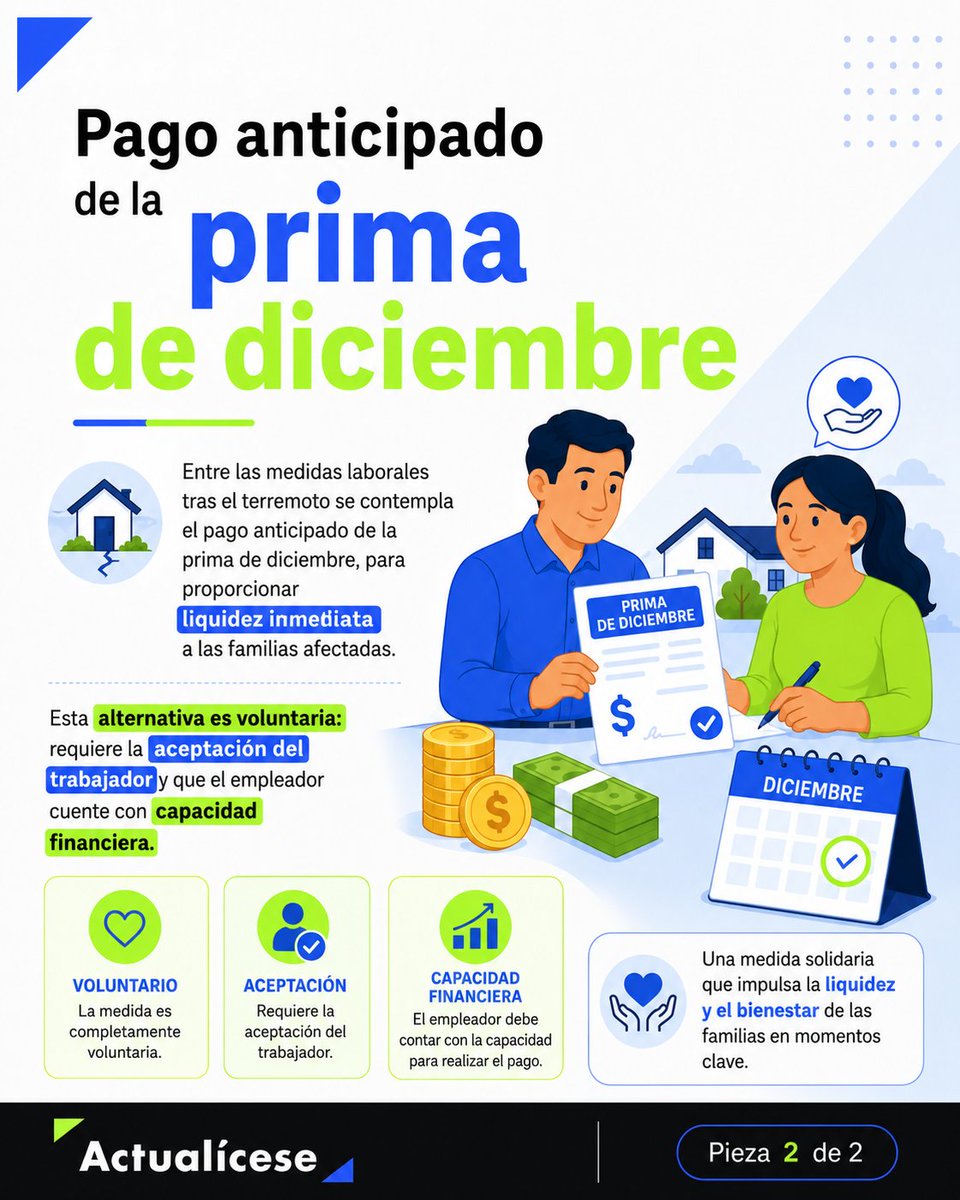 actualicese's tweet photo. #ElDato |💰💰 El valor entregado se imputa a la prima del segundo semestre de 2026 🔻 Por lo tanto, no constituye un pago adicional ni un préstamo. Para efectos probatorios, es recomendable documentar el acuerdo por escrito ✅

💻 Ingresa aquí 👉 https://t.co/8F0IploaAH https://t.co/Pf76Y6t4HM