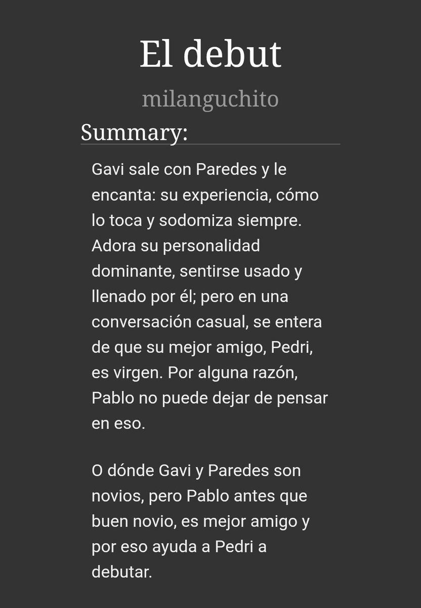 milanguchito_'s tweet photo. Subí una nueva historia #garedes y de paredes x gavi
si t gusto suscribite a mi canal comentá comparti con tu familia
https://t.co/H97klK25QV https://t.co/DhJSTbPmOY