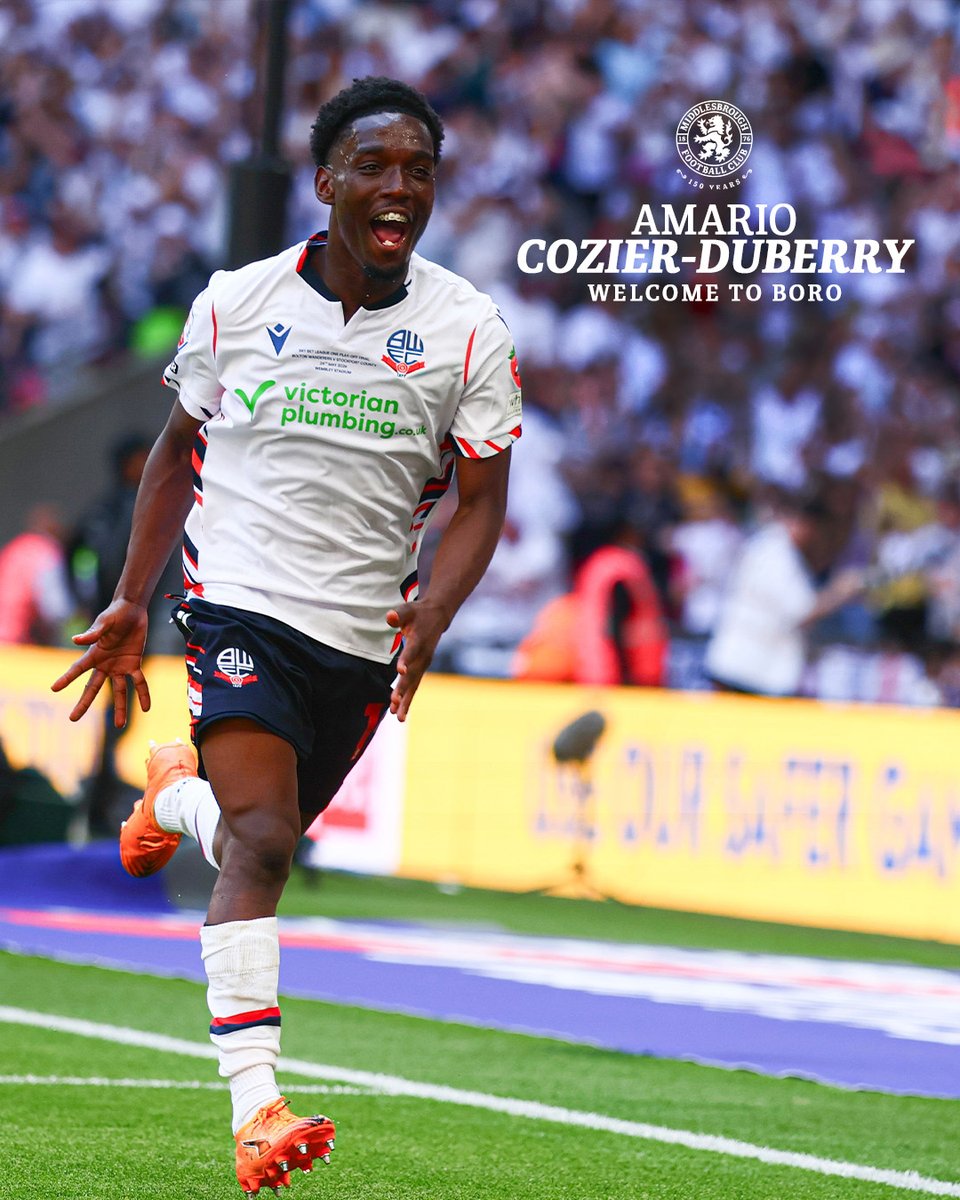 Boro's tweet photo. 𝐀𝐂𝐃 ⚡️

We're delighted to announce the signing of Amario Cozier-Duberry from Brighton &amp; Hove Albion on a season-long loan 🙌

Welcome to the Boro, Amario! https://t.co/ilhc5OLF7z