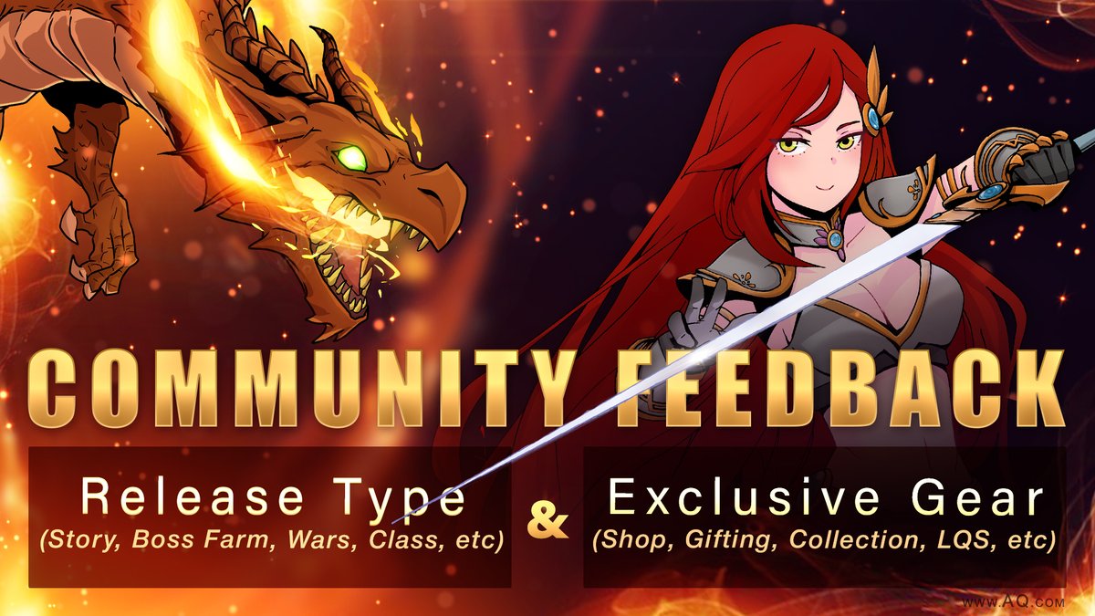 Alina_AE's tweet photo. 📢 Two new in-game polls are now available in your game menu! 
Vote there to let the team know: 
- which types of release you enjoy most
- which method of obtaining rare gear you prefer
https://t.co/m5csV5Tgi7 https://t.co/i8BjEXf2rP