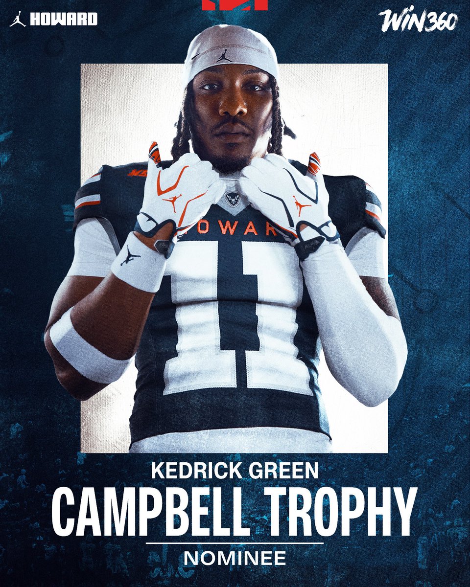 HUBISONFOOTBALL's tweet photo. Excellence in action📚🏈

Big shoutout to Kedrick Green for being named an “Academic Heisman” nominee! Representing The Mecca at the highest level. 🦬

#win360🦬🏈 
#hubisonfootball 
#howarduniversity https://t.co/6PpBjunJlD