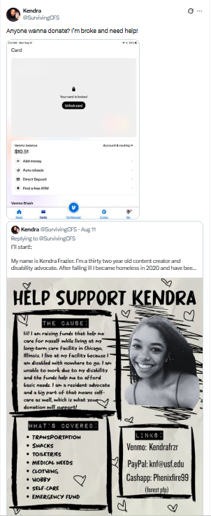 ScamFinderSam's tweet photo. This is completely false. Illinois Medicaid does not trap facility residents or force them to forfeit 100% of their checks if they are working to move out.

Because Bryn Mawr Care is a mental health facility, residents are legally designated as "Williams Class Members".  By law, the state runs the Comprehensive Class Member Transition Program and the Housing is Recovery Pilot Program specifically to give residents free independent housing.

Through the state's Williams Bridge Subsidy Program and community agencies, residents are given:

1. Free or highly subsidized private apartments.

2. Up to $2,800 in state cash allowances to buy brand-new furniture, electronics, and household goods.

3.  Free state coordinators to pay their security deposits and move them out. 

In addition to that, Illinois also runs an official program called Pathways to Community Living (Money Follows the Person) managed by the Illinois Department of Healthcare and Family Services. This program assigns residents a free transition coordinator who prevents the facility from seizing their wages.

Working residents use this program alongside the state's official IL ABLE Account program. Under the federal ABLE Act, residents can legally deposit their wages directly into a tax-advantaged account. By law, these funds are protected, completely ignored by Medicaid, and the facility cannot touch them.

Anyone claiming they are forced to hand over 100% of their check and need outside donations is running a crowdfunding scam.

If you see @SurvivingCFS, or anyone else, soliciting money under these false claims, skip the donation and report them directly to the state using the Illinois Department of Healthcare and Family Services Fraud Portal, https://t.co/7uFhF31HN8,  or the Office of the Illinois Attorney General Consumer Complaint Intake. https://t.co/GFDvj3QWor.