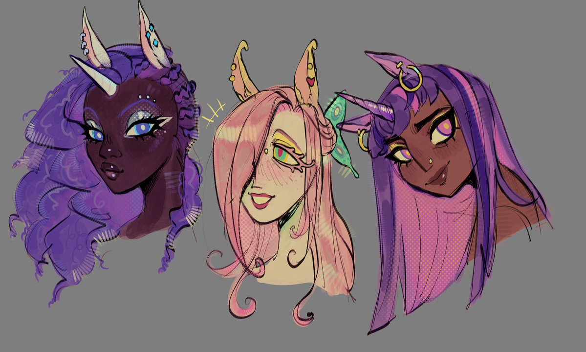 lotie_arte's tweet photo. (kind of) ponies gijinkas  question mark https://t.co/y7jQ0llZaO