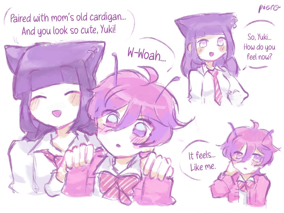 shikipiero's tweet photo. tomi’s lesson in self-expression! 🐈‍⬛🎀👾

the best part about being twins is that you can do stuff like this 🤘

#fnfyukichi #cosmocalamity https://t.co/JPumrFS3WL